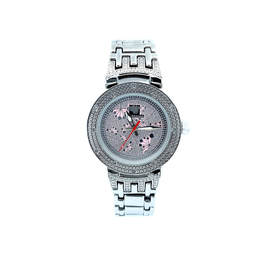 FLUTTER DIAMOND WATCH SILVER